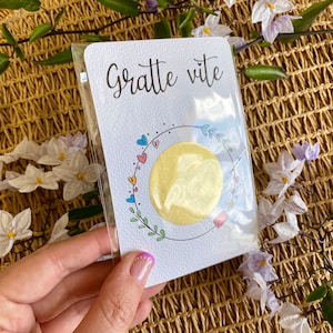 Carte à gratter / Annonce grossesse grands parents / Demande en mariage / Annonce surprise / Personnalisable / Bon pour image 6