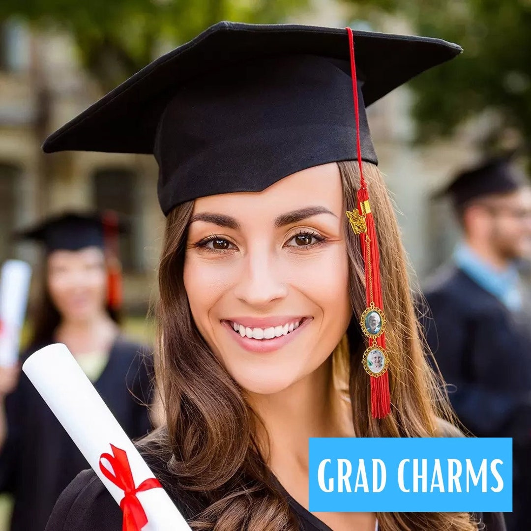 Custom Memorial Graduation Cap Tassel Charm Graduation Gift Etsy
