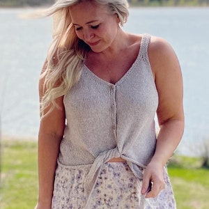 Verano knitted summer top (digital knitting pattern)