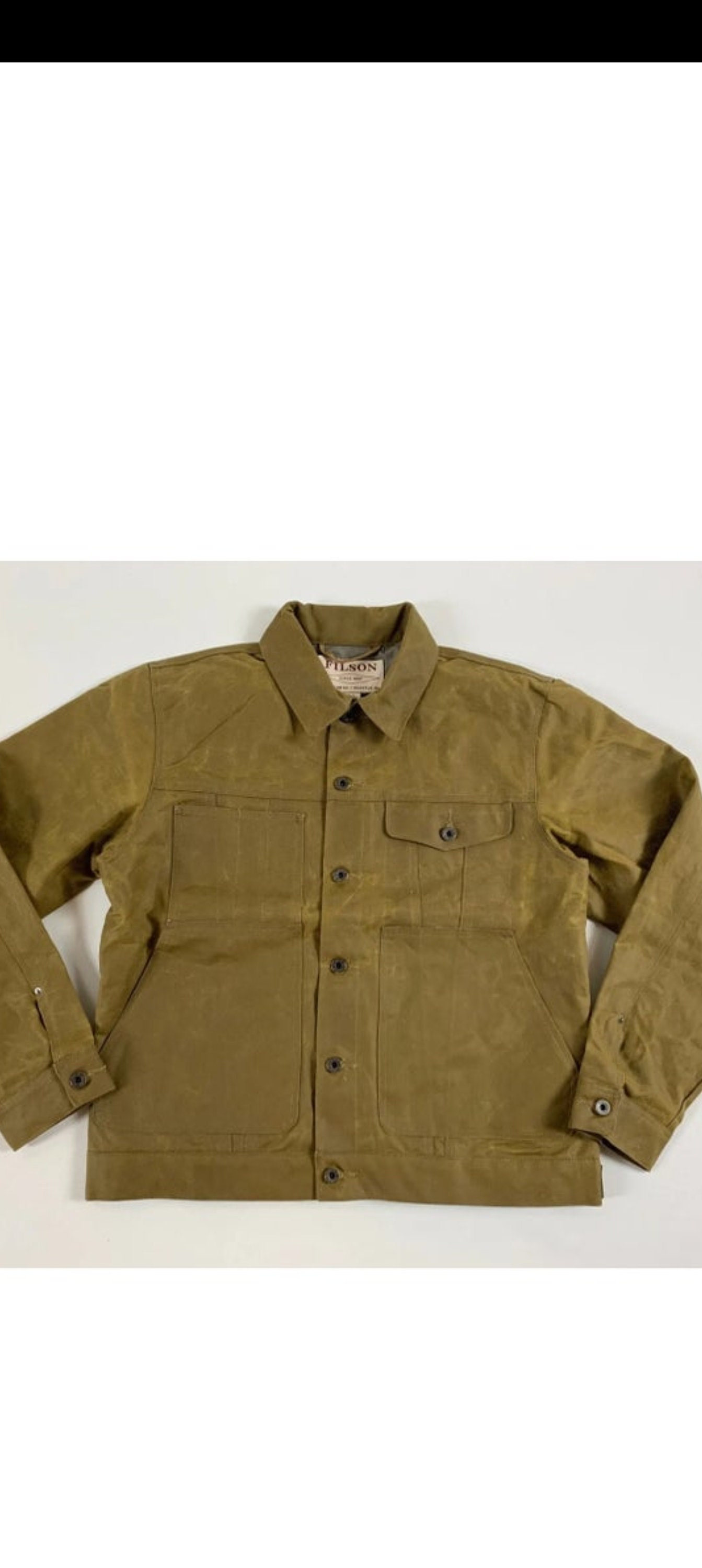 Vintage CC Filson Tin Cloth Paraffin Waxed Cruiser Jacket XL 51