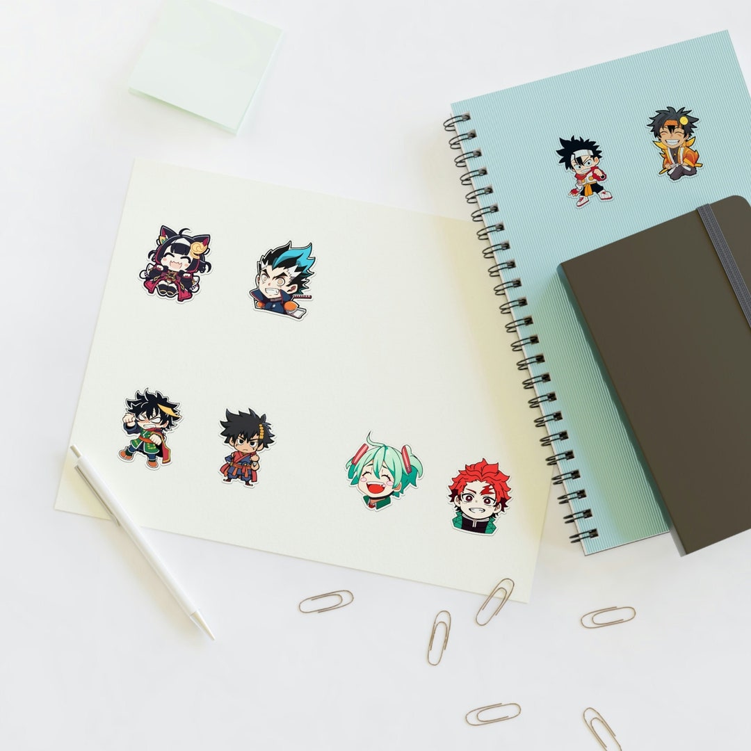 Laptop Stickers Cute Anime Character Sticker Sheet Assorted Fun ...