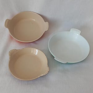 LE CREUSET enameled cast iron dishes