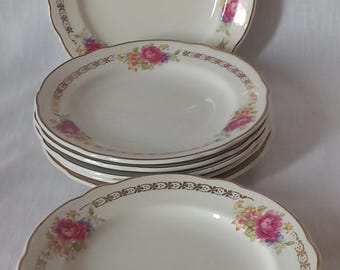 Sarreguemines RIQUET France dessert plates