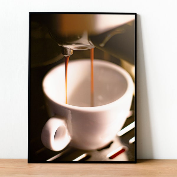 Espresso Photo Instant Download Photo for Kitchen Photo for Cafe Morning Art Fine Art Photography Art Espresso Machine Photo