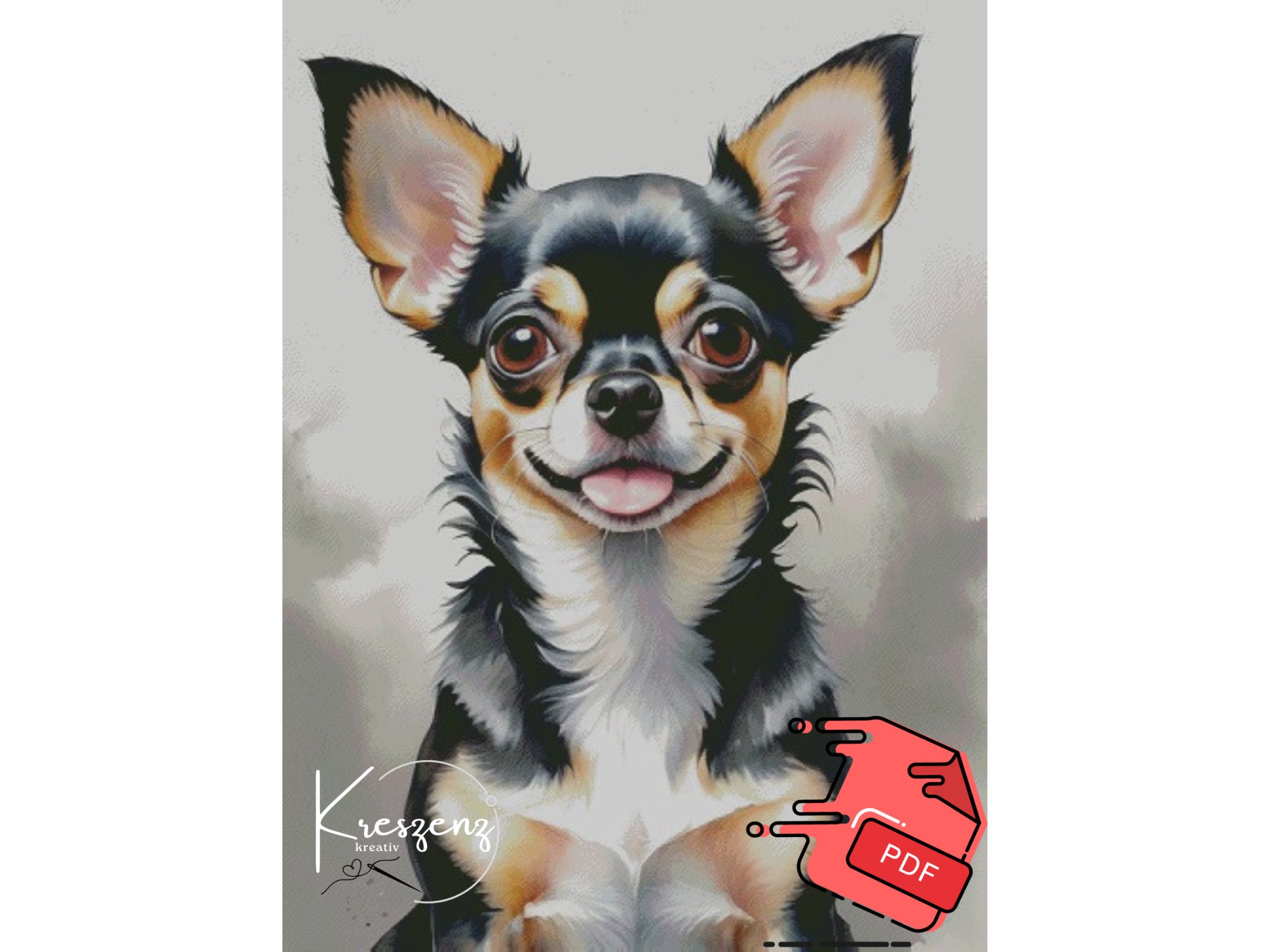 Toto S 370 x 500 max color | 182 colors | 43 pages | KI-LE-0027Smax | Counted Cross Stitch Pattern Cross Stitch Chart | Download PDF
