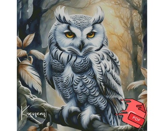 Hedwig M 500 x 500 | 179 colors | 59 pages | KI-PA-0051 M | Counted Cross Stitch Pattern Cross Stitch Chart | Download PDF