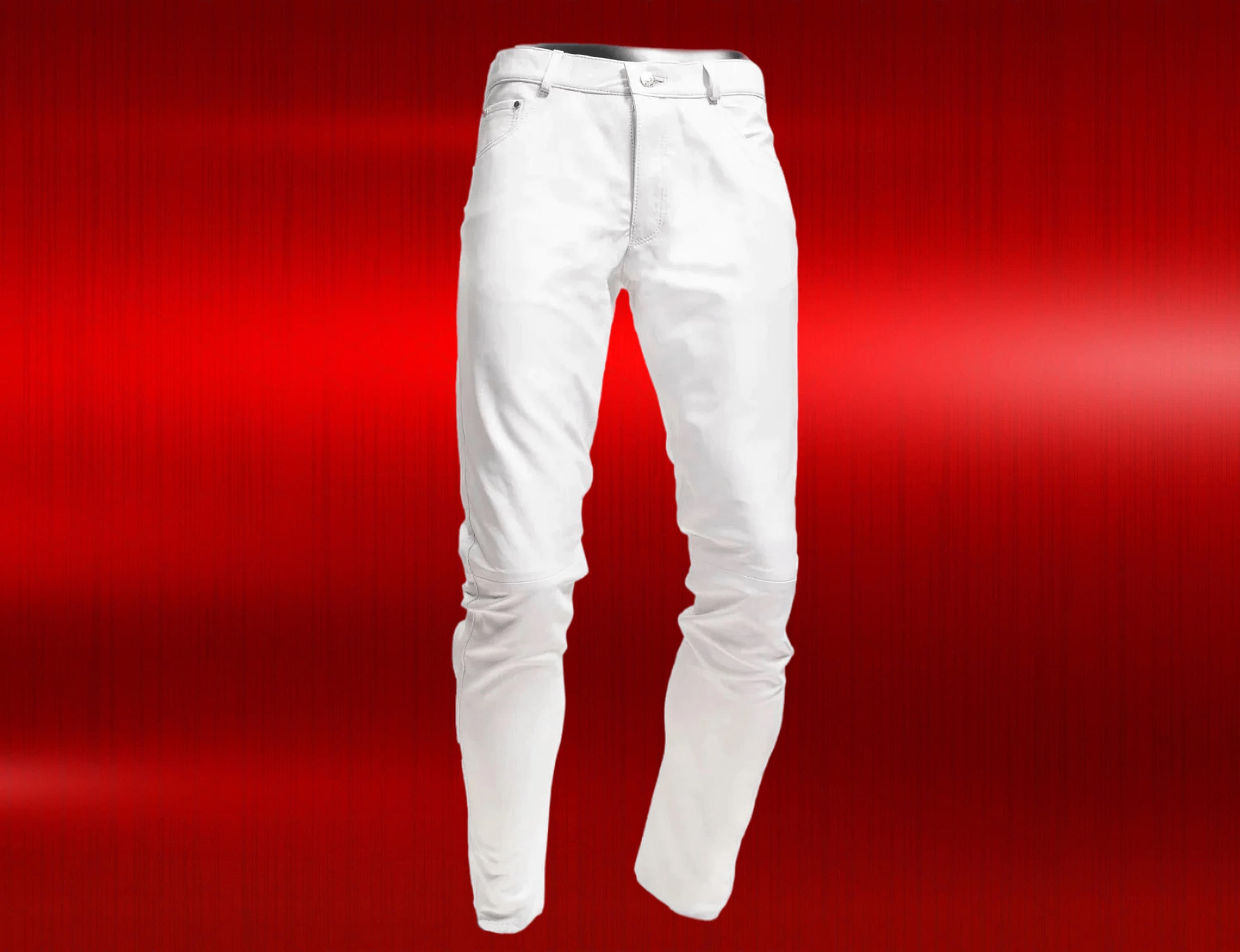 White Leather Pants -  Canada