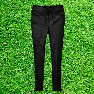 Pantaloni in vera pelle di pecora, pantaloni neri, regalo per uomo, pantaloni aderenti, pantaloni su misura, jeans in pelle - pantaloni in vera pelle fatti a mano
