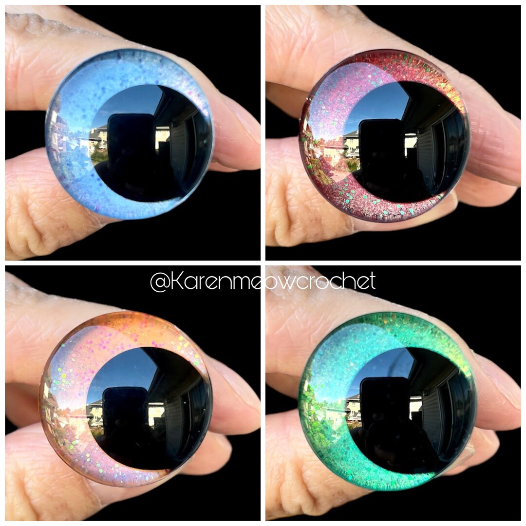 Hand Painted Safety Eyes, Green Safety Eyes, Blue Safety Eyes, Red Safety Eyes, Crochet Eyes