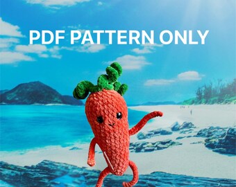 Carrot Crochet Pattern, No Sew Carrot Pattern, Carrot Pattern, Carrot Plushie, Carter the Carrot Pattern, No Sew Crochet Patterns