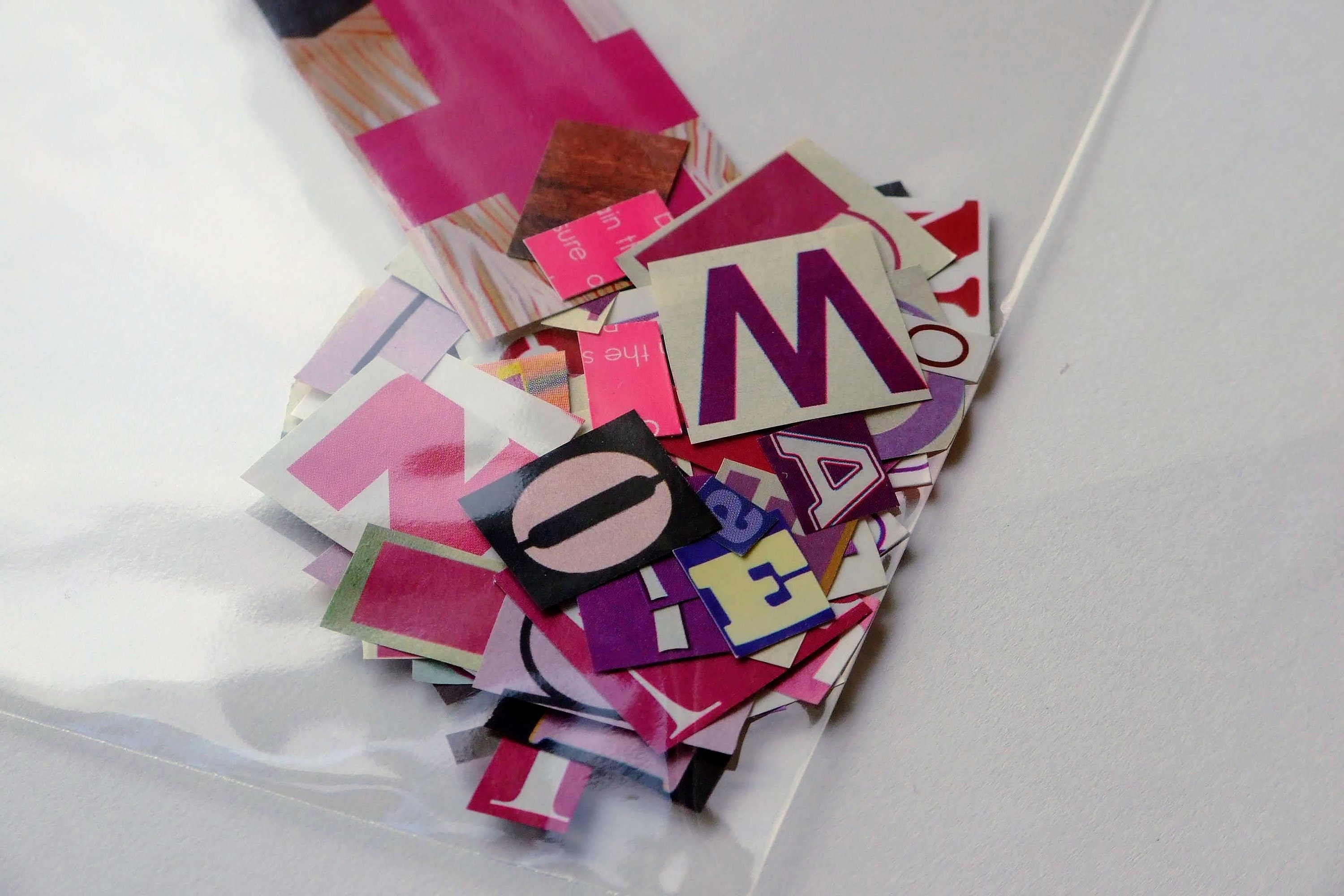 Purple Snipped up Letters, Scrapbook Supplies, Card Making, Craft ...