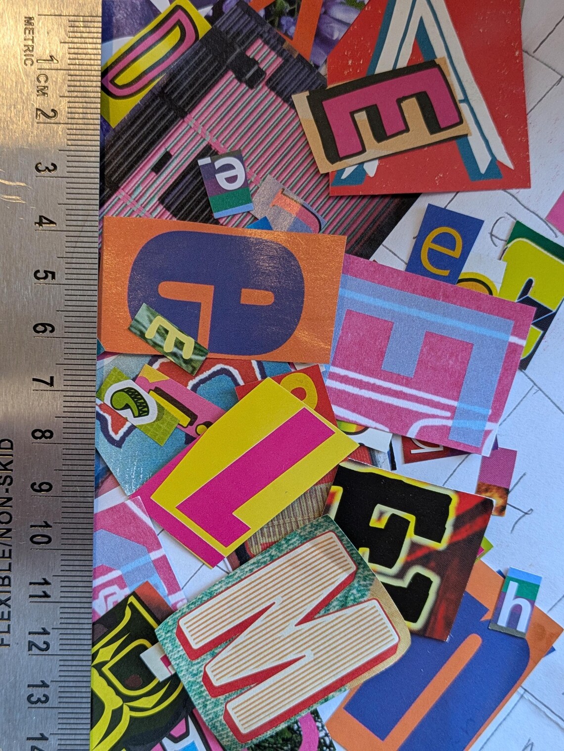 Pale Blue Snipped up Letters, Scrapbook Supplies, Ocean, Card Making ...