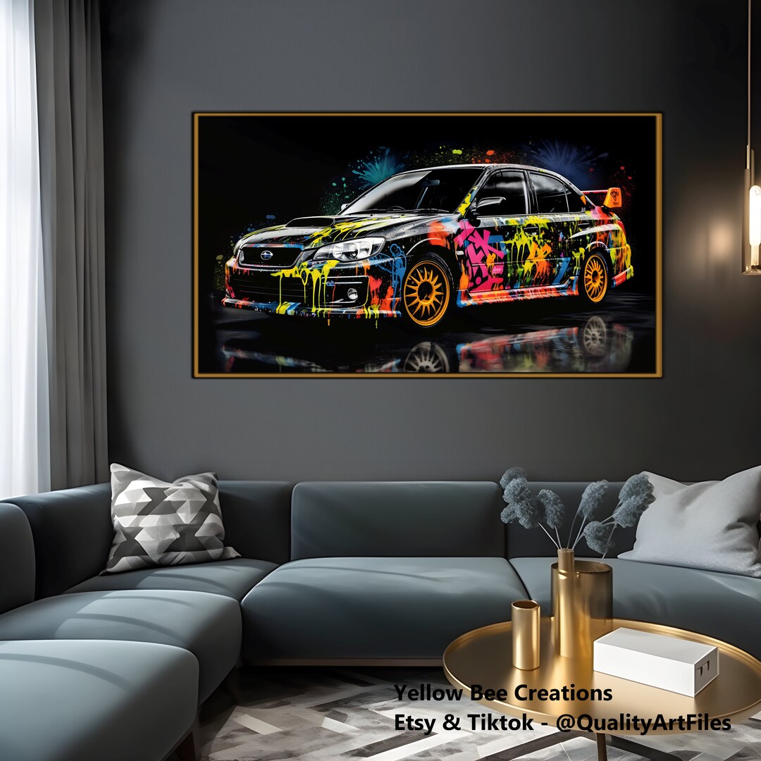 Graffiti Car Art, Subaru WRX, Transparent File, Digital Download