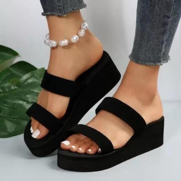 platform slide heels