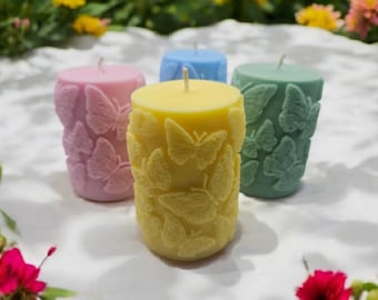 Butterfly Pillar Candle