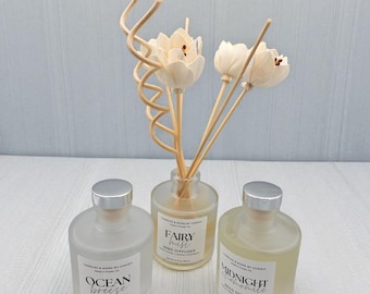 4 oz Frosted Glass Room Diffuser with Blooming Reed Set