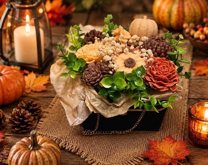 Fall Wax Melt Bouquet | Scented Wax Flowers | Autumn Home Decor | Fall Gift | Choose Your Scent
