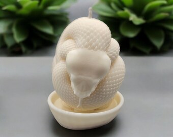 Coiled Up Snake Candle