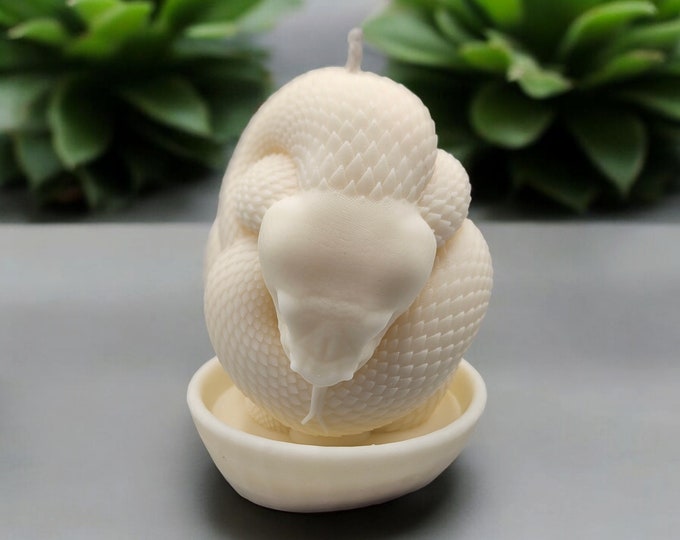 Coiled Up Snake Candle