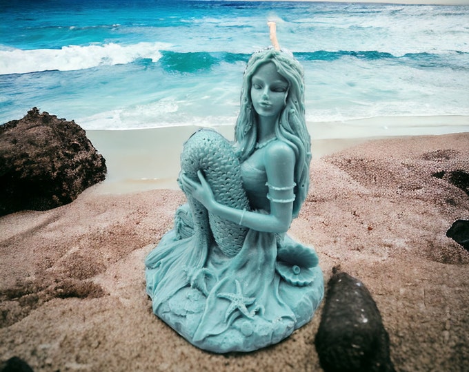 Mermaid on the Beach Candle