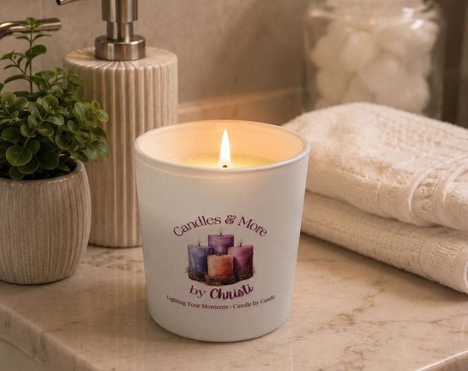 Hand Poured 8 oz Apricot Coconut Candle | Premium Scented Candle | Clean Burning Home Fragrance