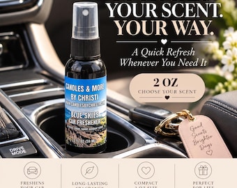 Car Air Freshener Spray, Car Freshener, Car Fragrance Spray, 2 oz Car Spray, Auto Air Freshener, Choose Your Scent