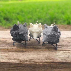 Wolf Head Candle: Soy Wax, Scented Decorative Candle