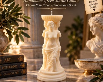 Greek Statue Candle, Greek Goddess Candle, Sculptural Candle, Classical Art Decor, Art Lover Gift, Scented Handmade Candle