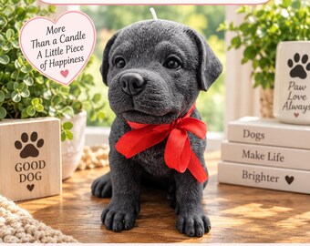 Puppy Dog Candle, Large Sculptural Dog Candle, Dog Lover Gift, Dog Mom Gift, Handmade Decorative Candle
