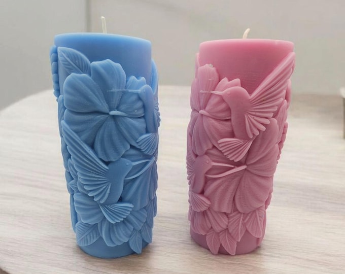Hummingbird Haven Pillar Candle