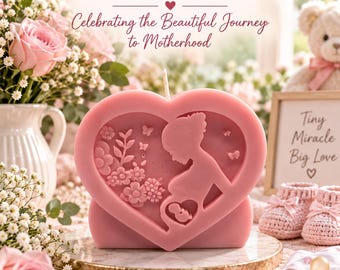 Mom to Be Gift Candle, Pregnancy Gift for Expecting Mom, Baby Shower Gift, New Mom Gift, Motherhood Heart Candle
