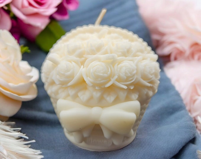 Rose Basket Candle
