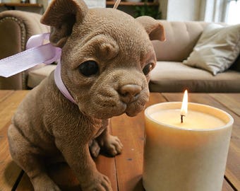Boston Terrier Bliss: Handcrafted Candle in Adorable Pup Shape
