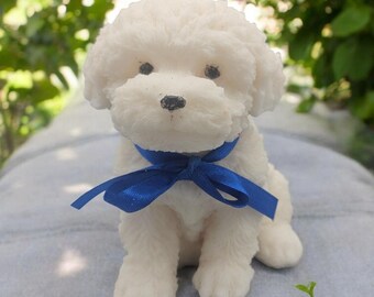 Teddy Bear Dog Candle