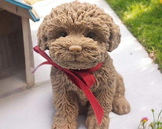 Teddy Bear Puppy Candle