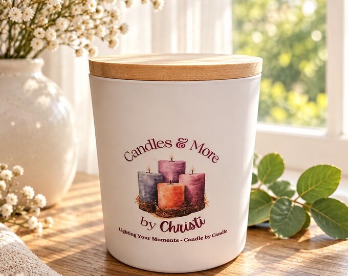 Scented Candle 6.5 oz | Apricot Coconut Wax Candle | Hand Poured Home Fragrance | Choose Your Scent | Candle Gift