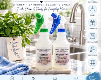 Kitchen & Bathroom Cleaning Spray, Multi Surface Cleaner, Scented All Purpose Cleaner, Countertop Cleaner, 16 oz