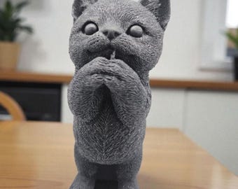 Praying Kitten Candle