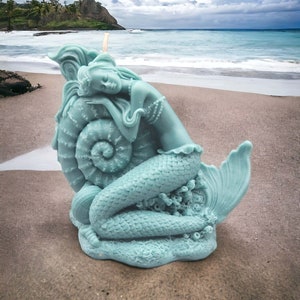 Napping Mermaid Candle