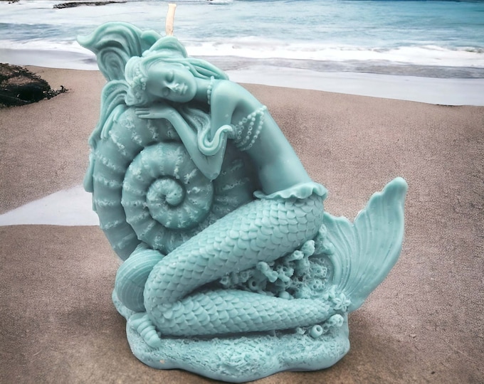 Napping Mermaid Candle