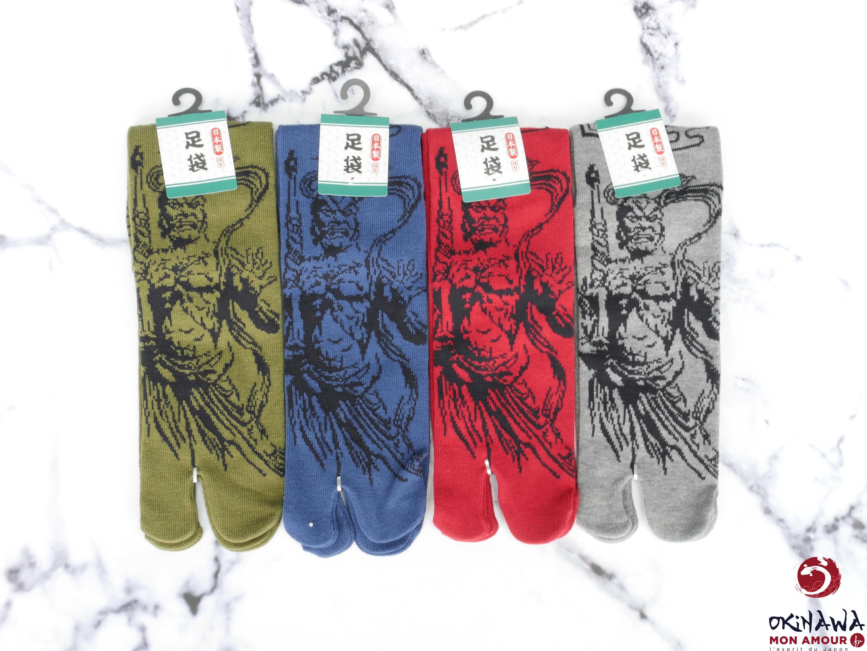 Japanese tabi type long socks for men representing Kongorikishi size 39-43