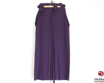 Traditional Japanese Hakama for Women andon Bakama Purple Plain 105cm