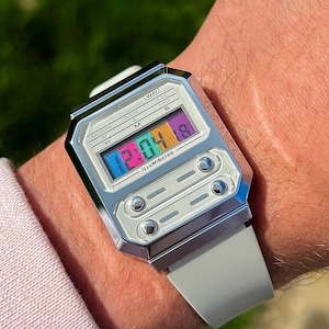 Candy – Modified Watch Based on Casio A100 – Colorful Multitone Screen – Custom Digital Casio Watch – Handmade Retro Gift Mod