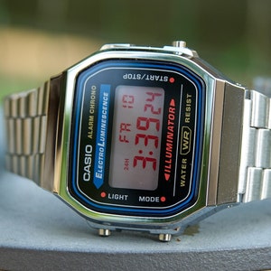 Casio A168 Classic Red Modified Custom Casio A168 With Red Polarizing Screen and Red Numbers - Casio Mod
