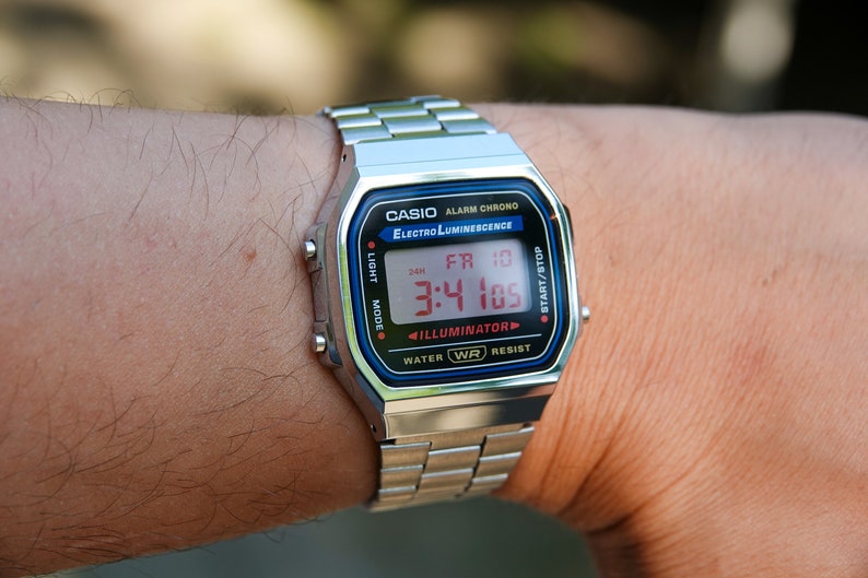 Casio A168 Classic Red Modified Custom Casio A168 With Red Polarizing Screen and Red Numbers - Casio Mod