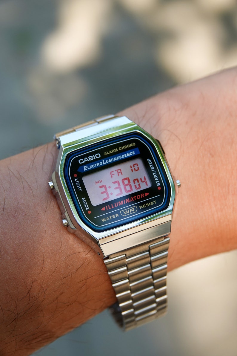Casio A168 Classic Red Modified Custom Casio A168 With Red Polarizing Screen and Red Numbers - Casio Mod