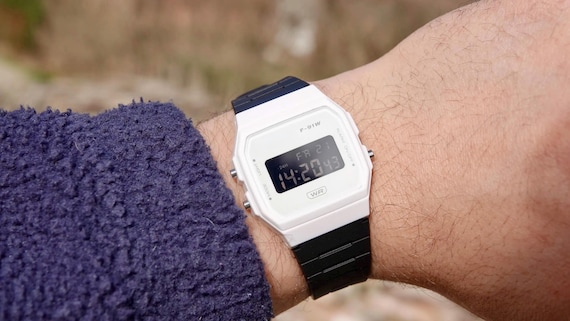Panda – Modified Watch Based on Casio F-91W – Transparent White