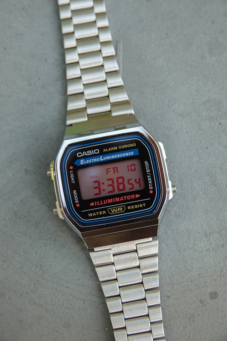 Casio A168 Classic Red Modified Custom Casio A168 With Red Polarizing Screen and Red Numbers - Casio Mod