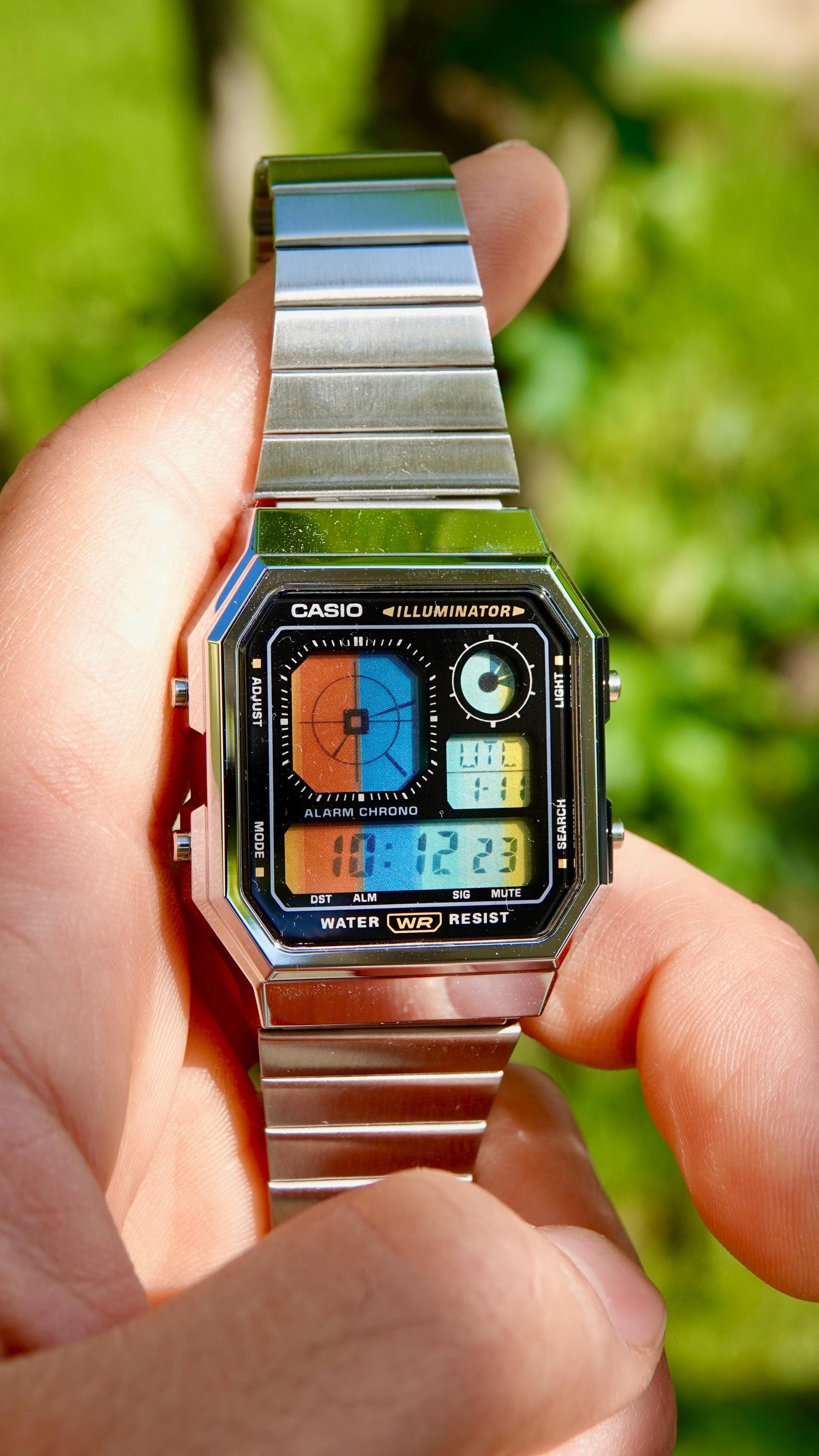 Chrome Spring – Modified Watch Based on Casio A130 – Multicolor