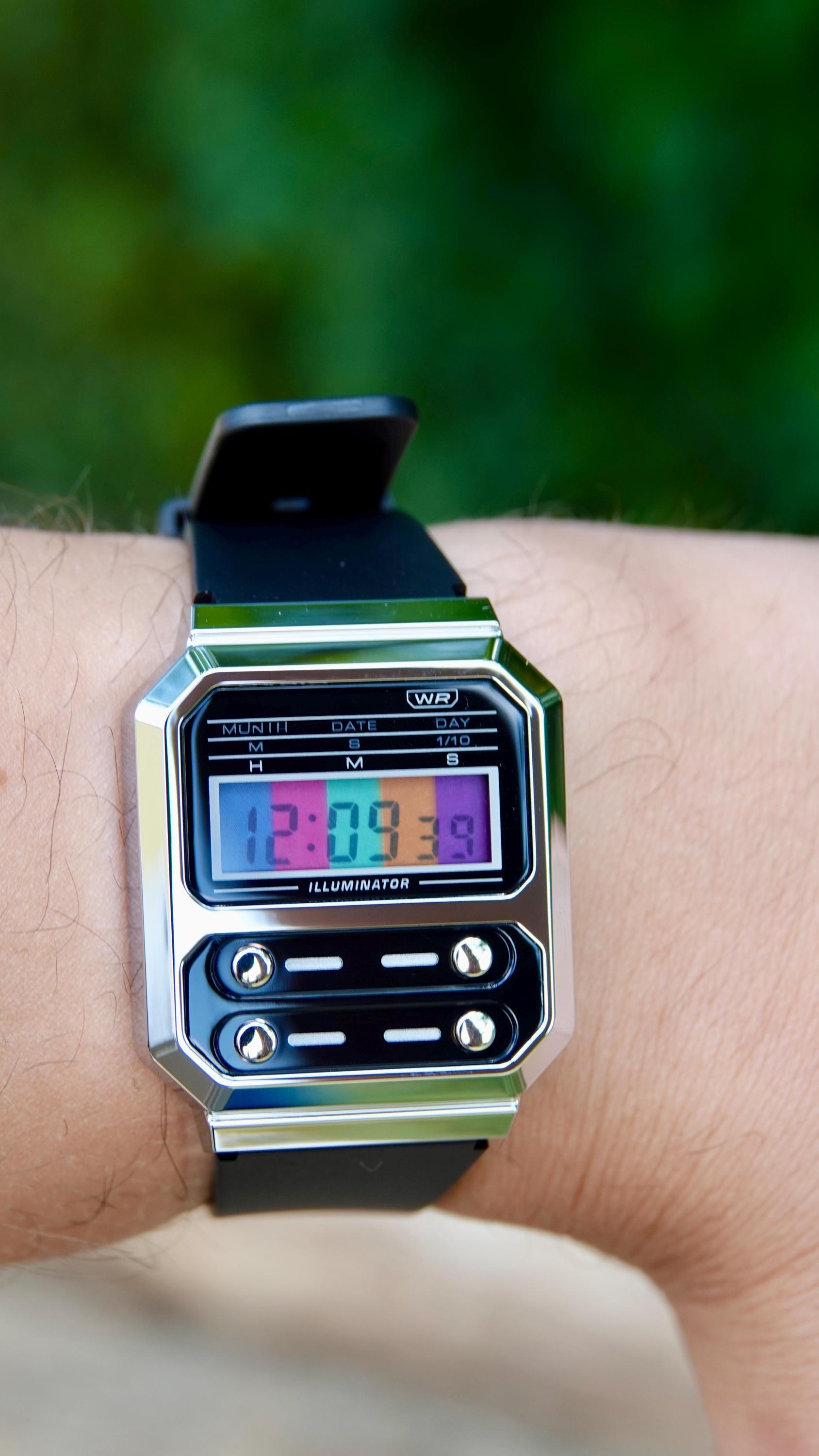 Candy Black – Modified Watch Based on Casio A100 – Colorful
